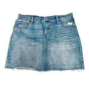 Old Navy High Waisted Raw Hem Denim Pencil Skirt